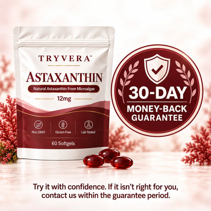 TryVera Astaxanthin 12mg – Nature’s Powerful Antioxidant for Joint Comfort, Mobility & Cellular Protection